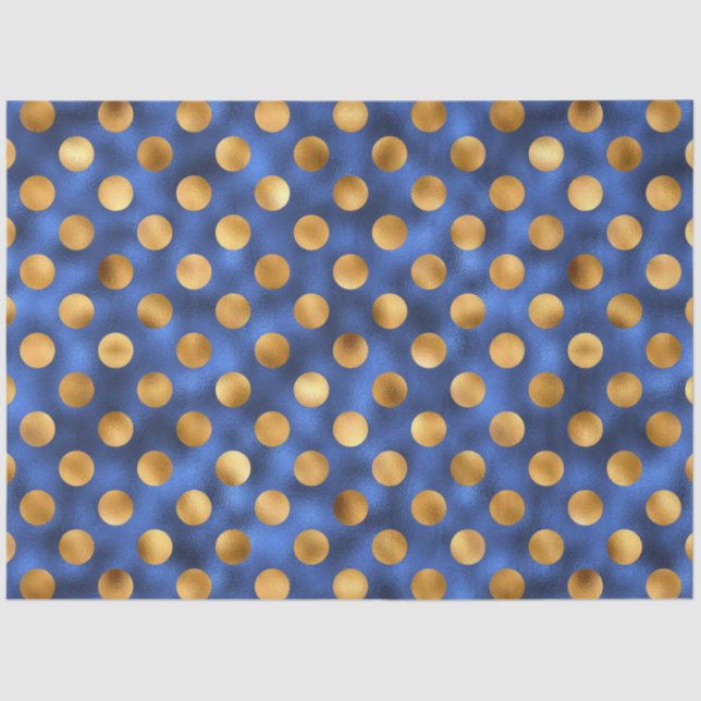 Luxury Blue and Gold Series Design 11 Tissue Paper (Front)