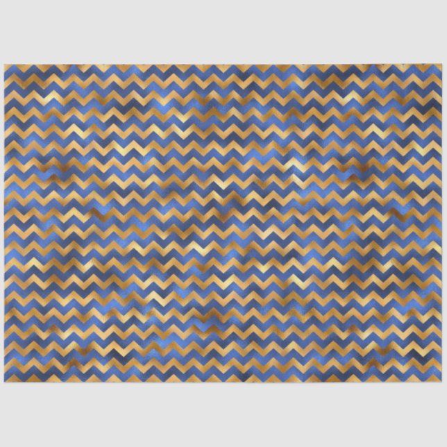Luxury Blue and Gold Series Design 14 Tissue Paper (Front)