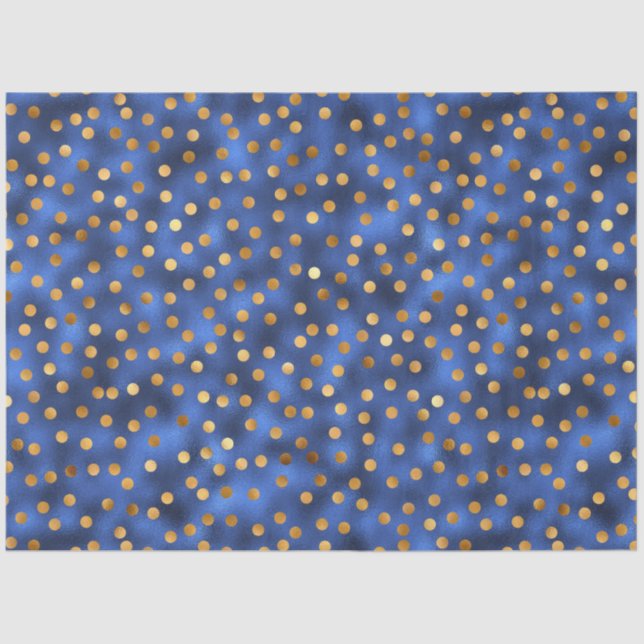 Luxury Blue and Gold Series Design 20 Tissue Paper (Front)