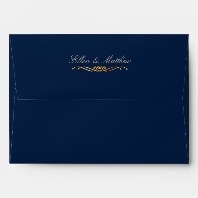 Luxury Blue - Envelope (A7) (Back (Top Flap))