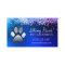 Luxury Blue Glitter Dog Paw Pet Grooming Service