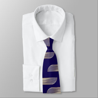 Luxury blue & Gold Geometric Men's Necktie – Eleg