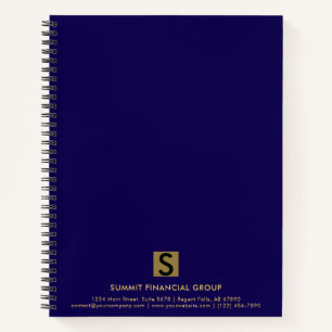 Luxury Blue Gold Professional Gift notebook