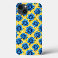 Luxury Blue Roses Stylish Elegant Floral Design