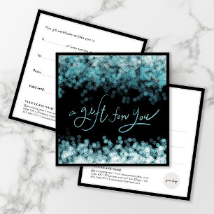 Luxury Blue Sparkle Professional Holiday Gift Card