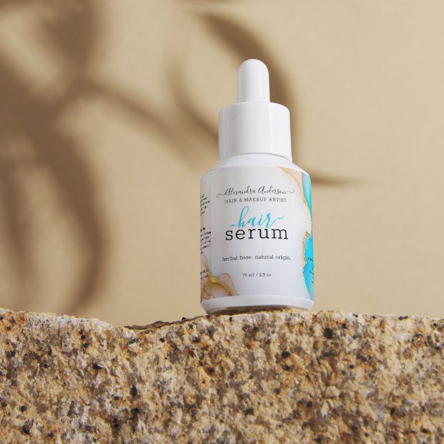 Luxury Blue White Gold Holographic Agate Product Label (Luxury Blue White Gold Holographic Agate Product Label)