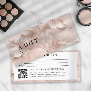 Luxury, Blush-Beige, Flower QR Code