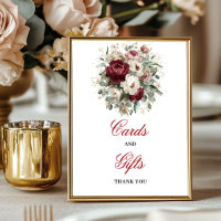 Luxury Blush Burgundy Cards and Gifts Tabletop Sig