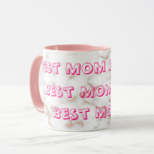 Luxury Blush Glitter Pink White Marble Mug