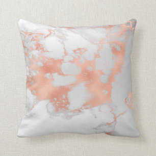 Luxury Blush Glitter White Pink Marble Cotton Cushion