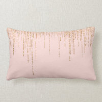 Luxury Blush Pink Gold Sparkly Glitter Fringe