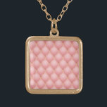 Luxury Blush Pink Rose Gold Diamond Necklace<br><div class="desc">Luxury Blush Pink Rose Gold Diamond Tufted Pattern Customisable Gift - or Add Your Name / Text - Make Your Special Gift ! Resize and move or remove / add text / elements with Customisation tool ! Design by MIGNED ! Please see my other projects / designs and paintings. You...</div>