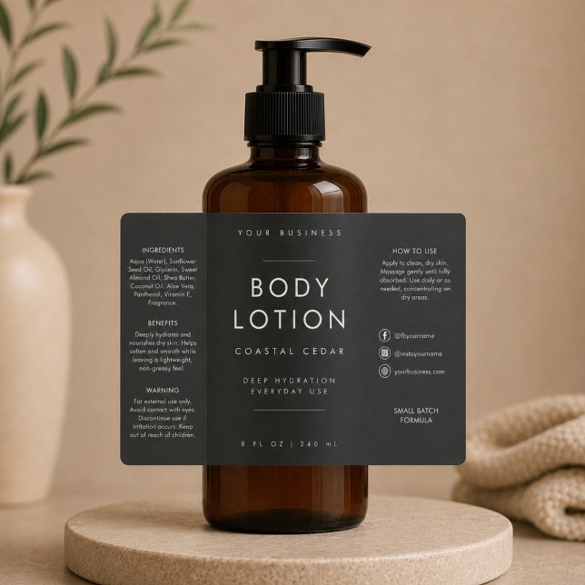 Luxury Body Lotion 8oz Bottle Label (Creator Uploaded)
