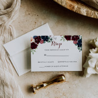 Luxury Boho Colourful Floral RSVP