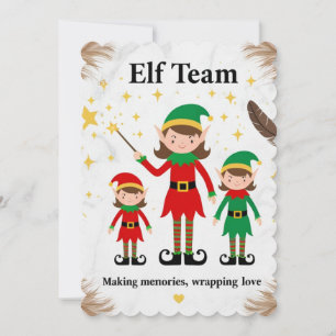Luxury Boho Elf Team Holiday Party Invitation