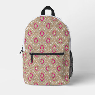 Luxury Boho Pink Moroccan Pattern Backpack