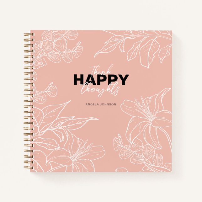 Luxury Boss Lady Pink Motivation Notebook (Front)