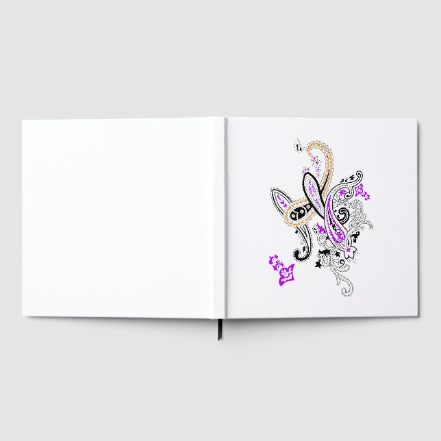 Luxury Botanical Paisley Collection Guest Book (Full)