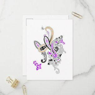 Luxury Botanical Paisley Collection Invitation Postcard