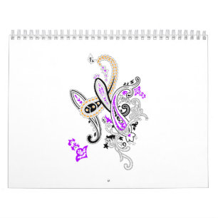Luxury Botanical Paisley Wall Calendar