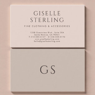Luxury Boutique Fashion Blush Pink Taupe Business Card