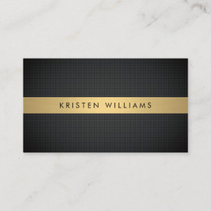 Luxury Boutique Gold Bar on Textured Black Bkgrd Business Card