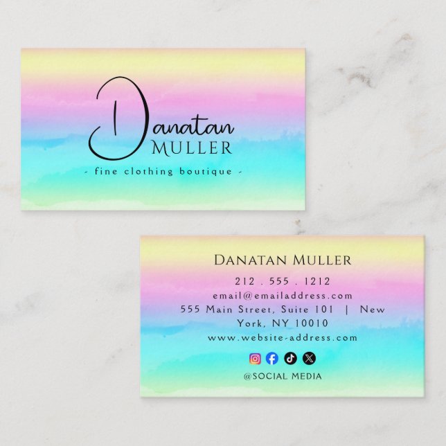 Luxury Boutique opal stone  Business Card (Front/Back)