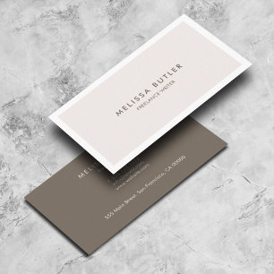 Luxury Boutique Soft Beige Minimal Business Card