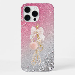 Luxury Bow Pearl iPhone 16 Pro Max Case Aesthetic