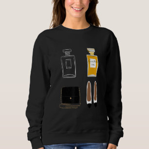 Luxury Brand Black Quilted Classic Flap Bag Perfum Sweatshirt