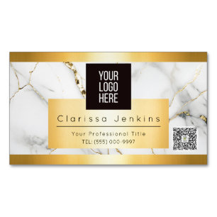 luxury brand Mable and gold finance professional Magnetic Business Card