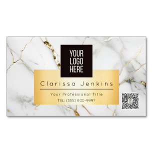luxury brand Mable and gold finance professional  Magnetic Business Card