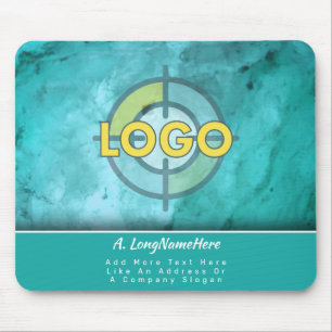 Luxury Brand Turquoise Blue Luxe Executive Office Mouse Pad
