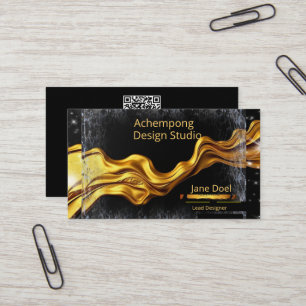 Luxury Brandying: Opulent Executive Gold Swirl Business Card