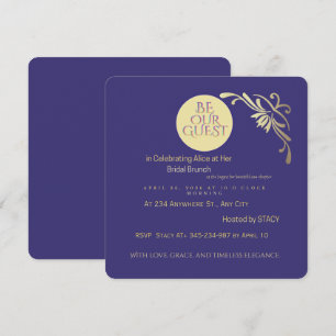 Luxury Bridal Brunch Invitation Elegant Crane De