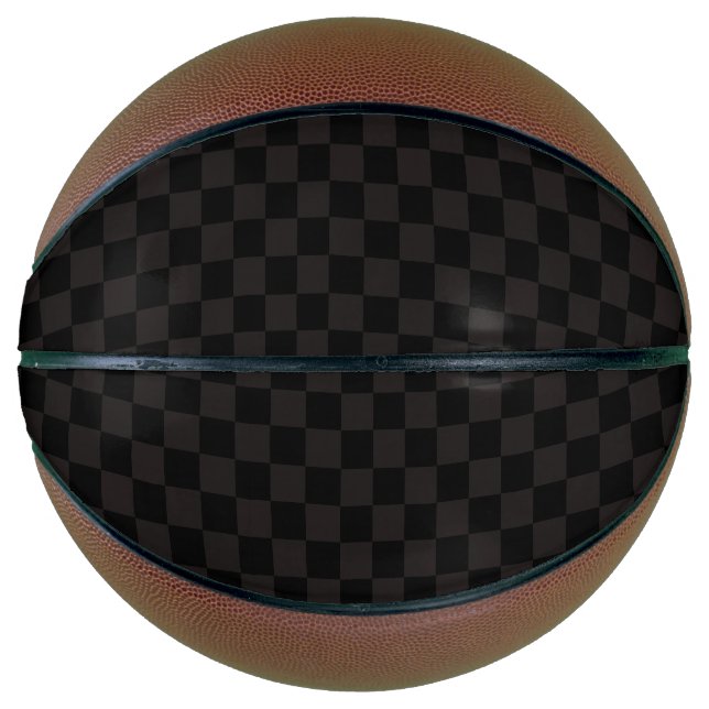 Luxury Brown/Black Chequered Basketball (Front)