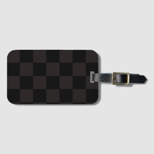 Luxury Brown/Black Chequered Luggage Tag
