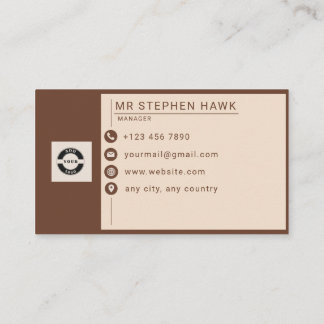 Luxury Brown Minimalist Modern Professional Business Card