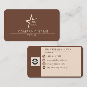 Luxury Brown Minimalist Modern Professional Business Card