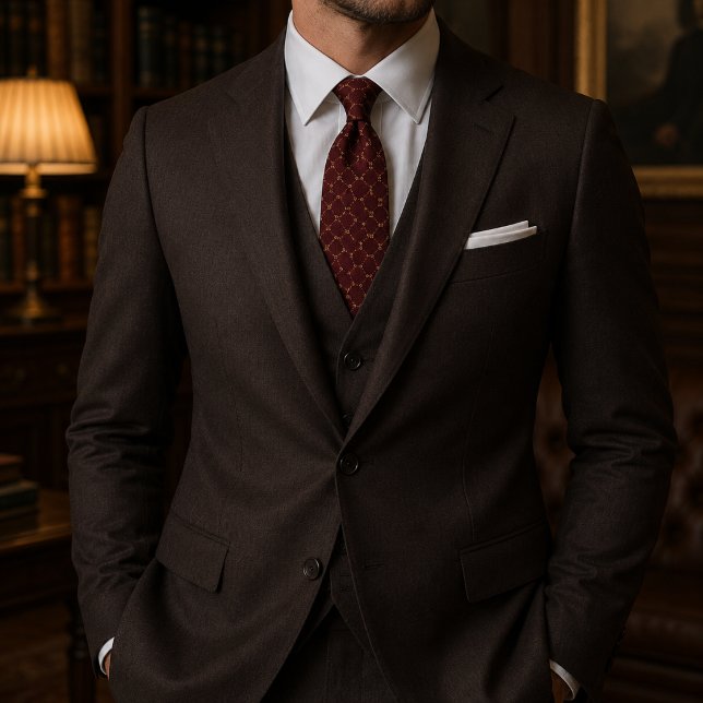 Luxury Burgundy Honeycomb Tie (Creator Uploaded)