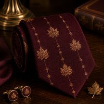 Luxury Burgundy Maple Leaf