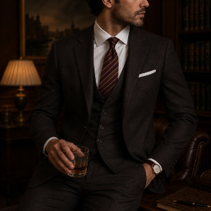 Luxury Burgundy Regimental Stripe Tie