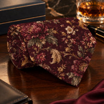 Luxury Burgundy Vintage Floral - dark botanical