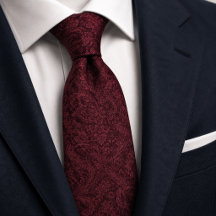 Luxury Burgundy Wine Baroque Damask Jacquard