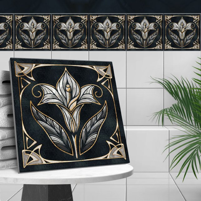 Luxury Calla Lily Pearl and Gold Tile (Creator Uploaded)
