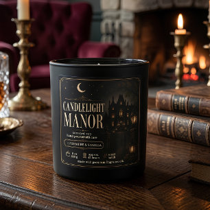 Luxury Candlelight Manor Halloween Candle  Square Sticker