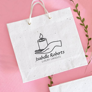 Luxury Candles Small Business, Custom Large Rubber Stamp