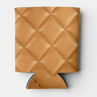 Luxury car brown leather, interior texture. can cooler