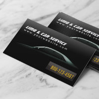 Luxury Car Limousine & Car Service Business Card
