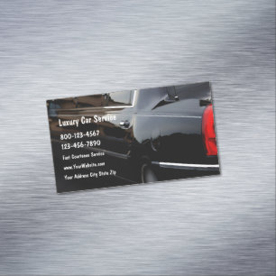 Luxury Car Service Magnetic Business Card